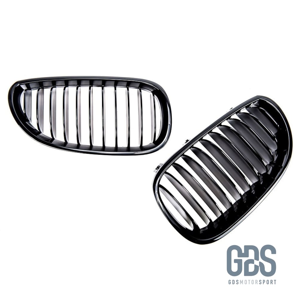 2 Grilles de calandre NOIR Brillant BMW serie 5 E60 E61 2003 a 2010 - Calandres - GDS Motorsport