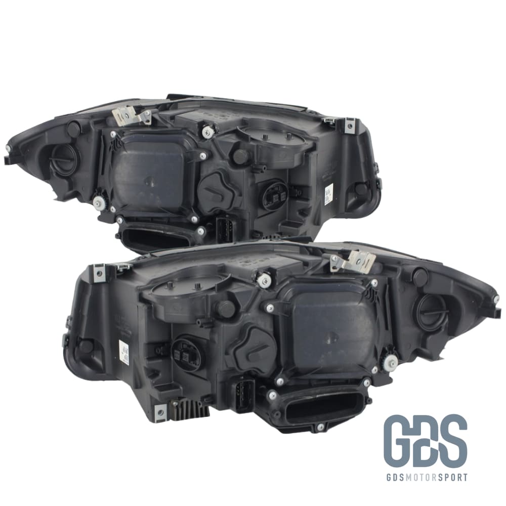 Phares avant Bi-Xenon Fond Noir BMW Série 5 F10 / F11 Angel Eyes LED Phase 1 Look LCI - Éclairage de véhicule - GDS Motorsport
