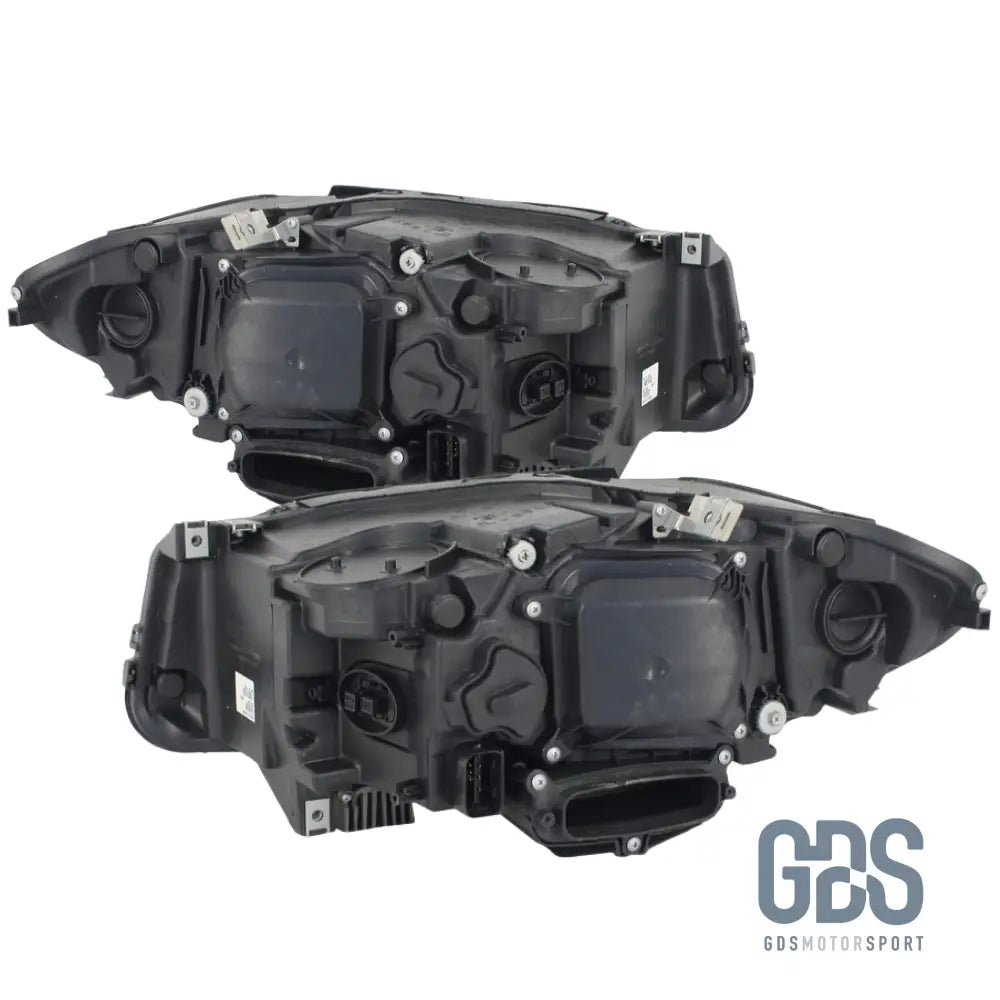 Phares avant Bi-Xenon Fond Noir BMW Série 5 F10 / F11 Angel Eyes LED Phase 1 Look LCI - Éclairage de véhicule - GDS Motorsport