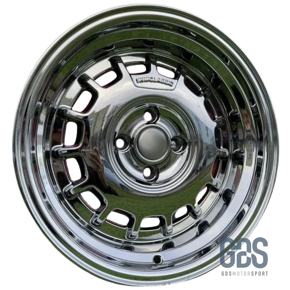4 jantes Classic Steel Type 2 Black Chrome BMW R15’’ X 8’’ ET20 - Jantes et pneus - GDS Motorsport
