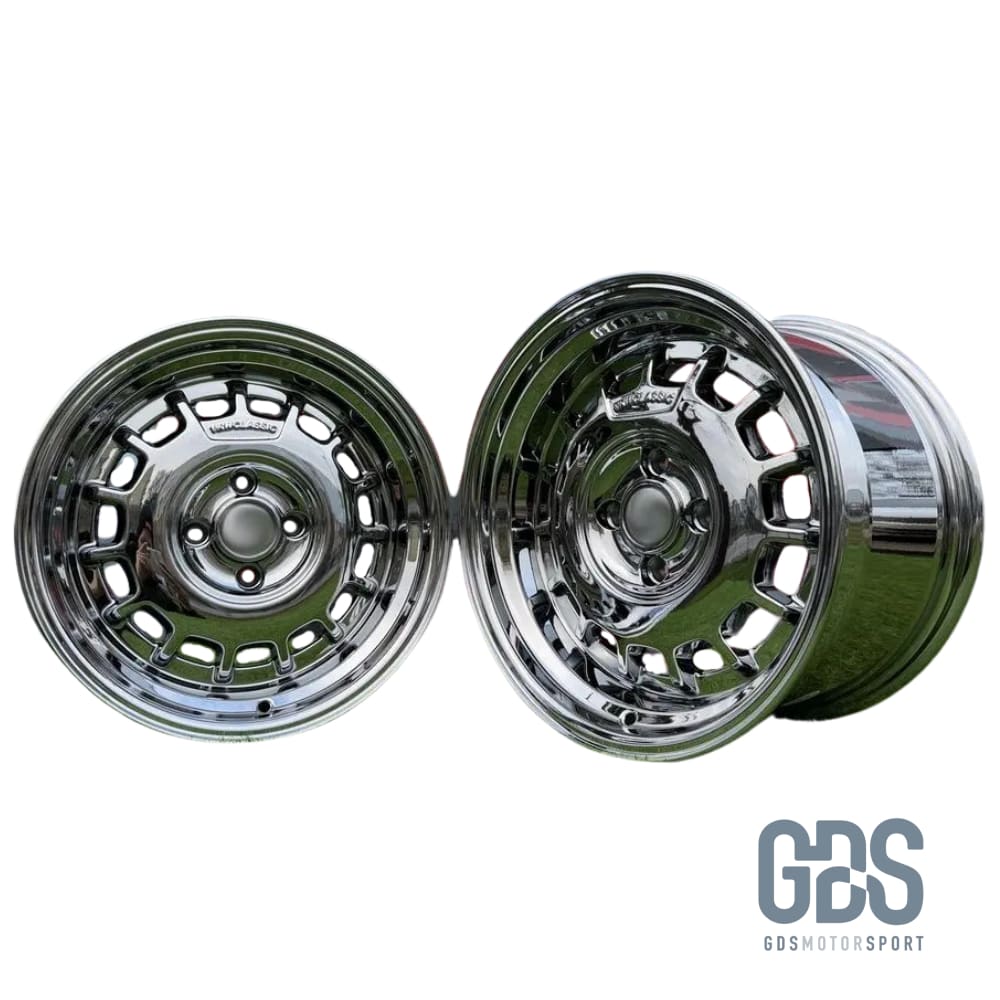 4 jantes Classic Steel Type 2 Black Chrome BMW R15’’ X 8’’ ET20 - Jantes et pneus - GDS Motorsport