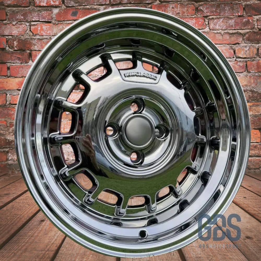 4 jantes Classic Steel Type 2 Black Chrome BMW R15’’ X 8’’ ET20 - Jantes et pneus - GDS Motorsport
