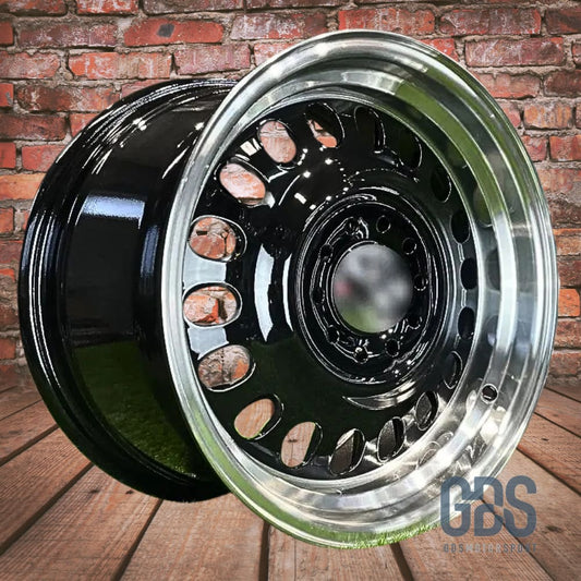 4 jantes Look Classic Steel noir BMW R15’’ X 8’’ ET25 - Jantes et pneus - GDS Motorsport