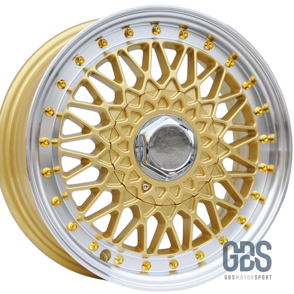 4 jantes style BBS RS Centre Doré BMW R17’’ X 7.5’’ ET35 - Jantes et pneus - GDS Motorsport