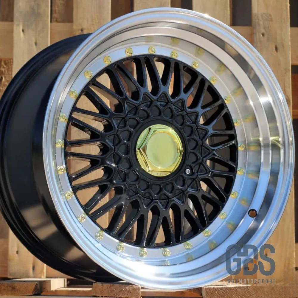 4 jantes style BBS RS Centre noir BMW R15’’ X 7’’ ET35 - Jantes et pneus - GDS Motorsport