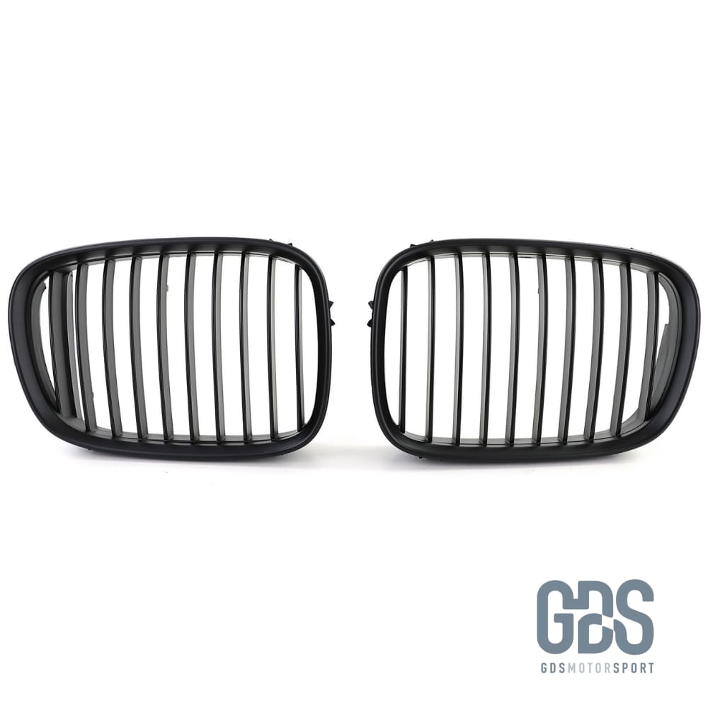 2 Grilles de calandre NOIR MATE Bords fins BMW serie 5 E39 1995 a 2003 - Calandres - GDS Motorsport