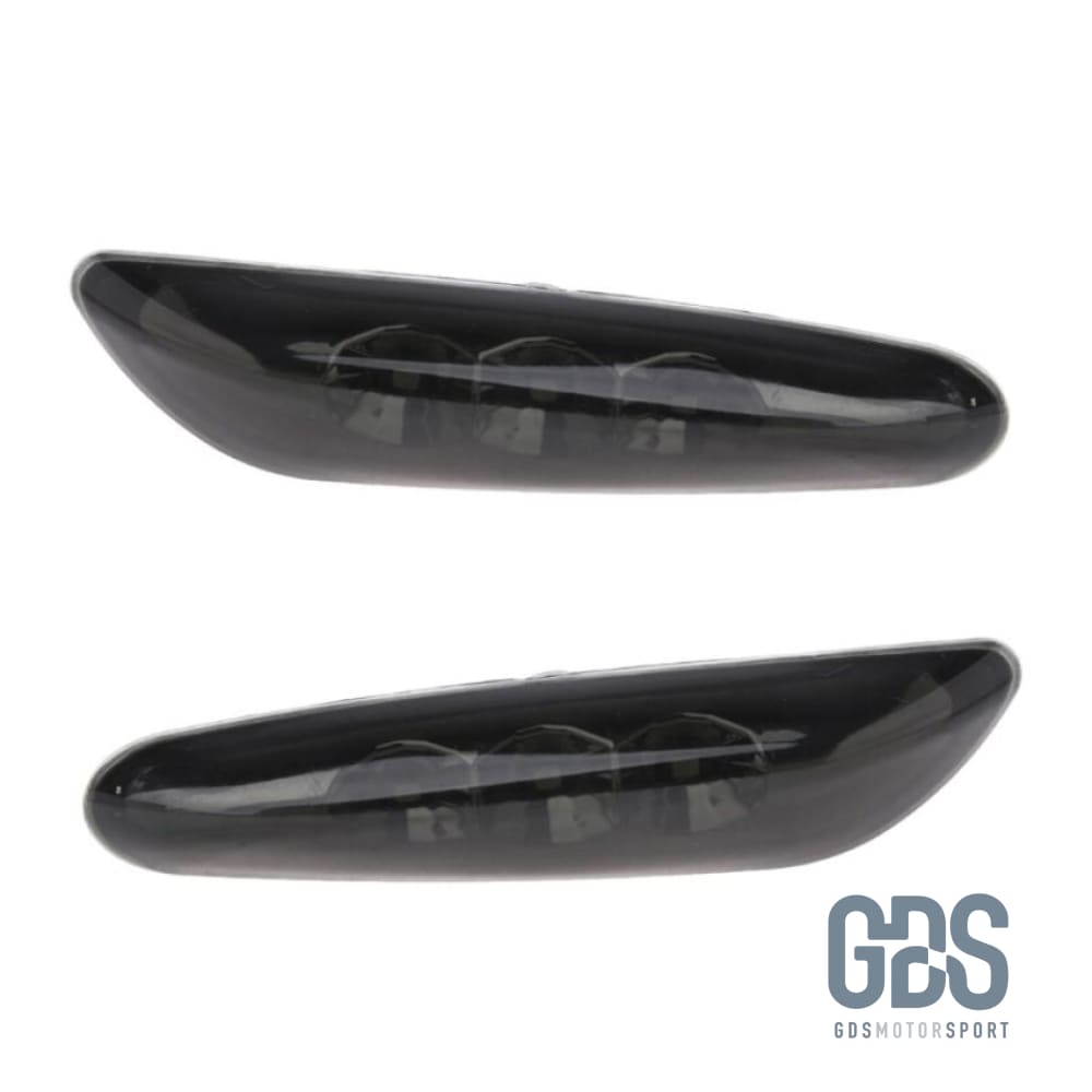 2 répétiteurs de clignotants a LED pour BMW E46 E60 E61 X3 E83 Noir fumé PHARES FEUX GDS Motorsport