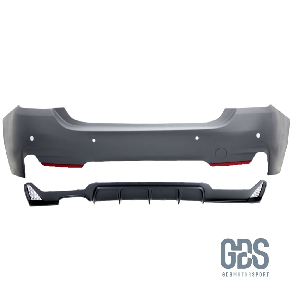 Pare choc arriere Pack M pour BMW F32 F33 Sortie double gauche Diffuseur Performance Choc kit carrosserie GDS Motorsport