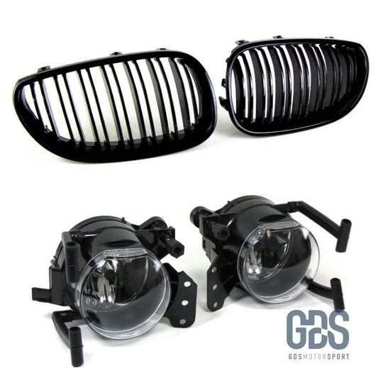 Pack esthétique 2 Antibrouillards et Grilles de calandre look M5 E60 - Calandres - GDS Motorsport