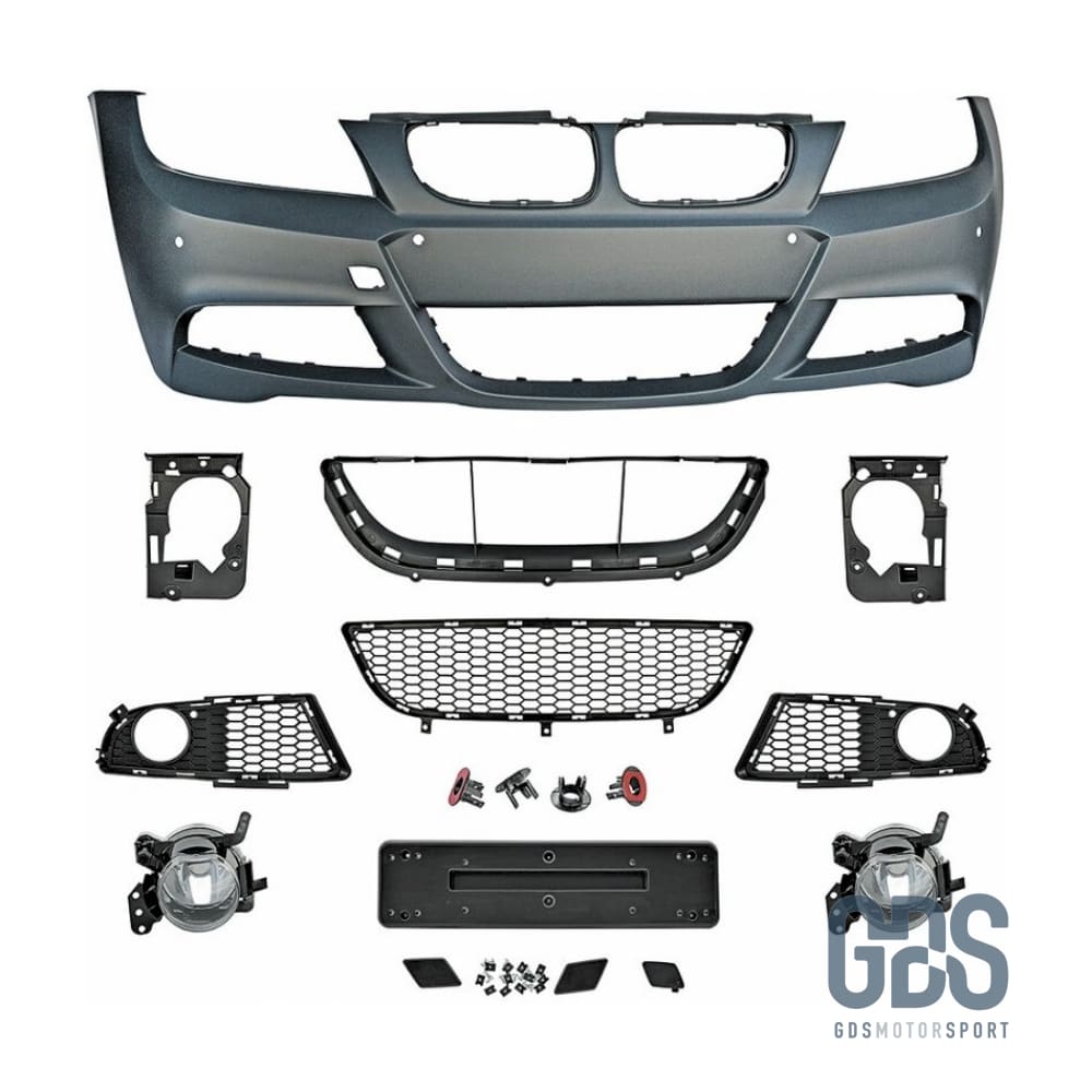 Pare choc avant BMW Pack M serie 3 E90/E91 LCI de 2009 a 2011 avec antibrouillards Choc GDS Motorsport
