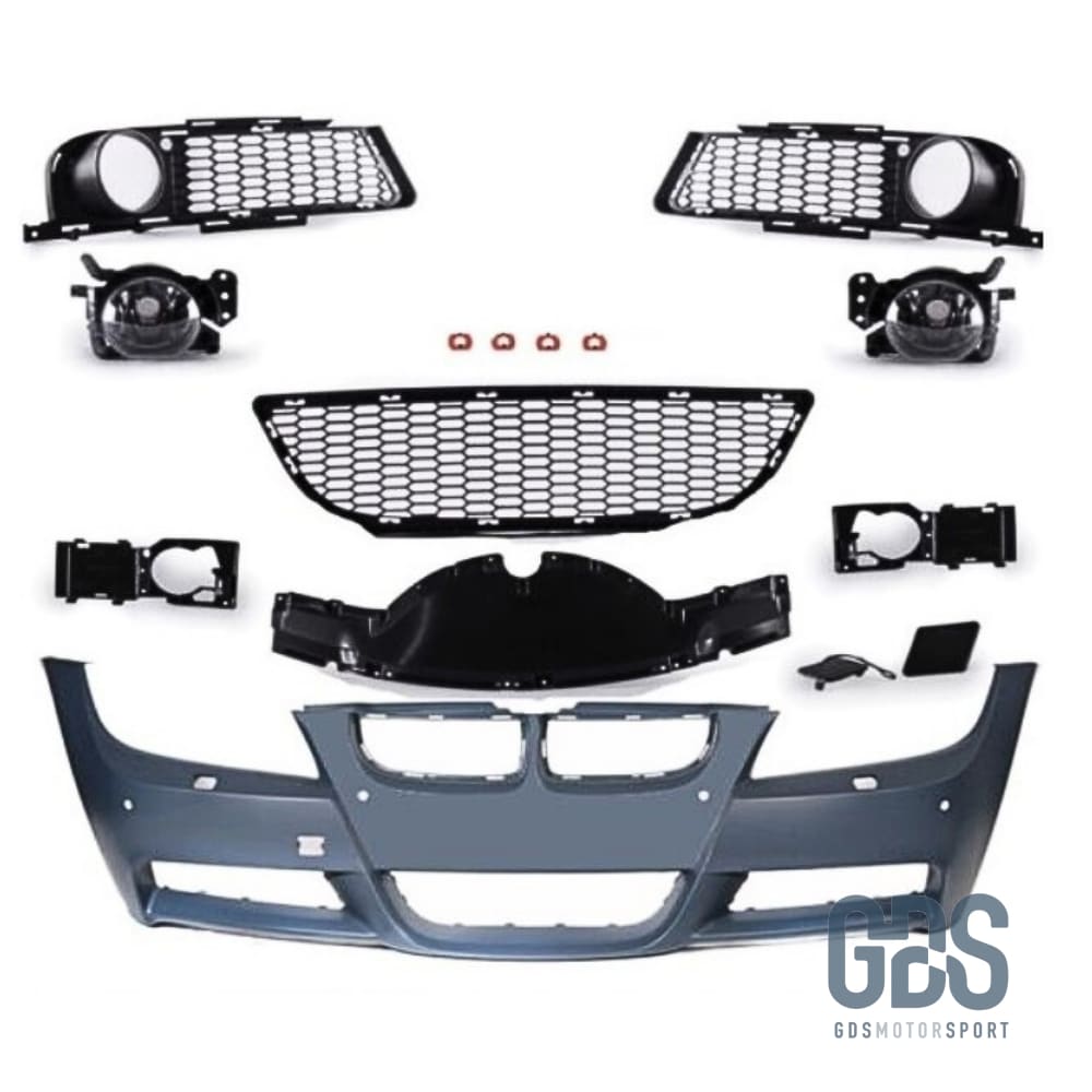 Pare choc avant BMW Pack M serie 3 E90/E91 de 2004 a 2009 avec antibrouillards Choc GDS Motorsport