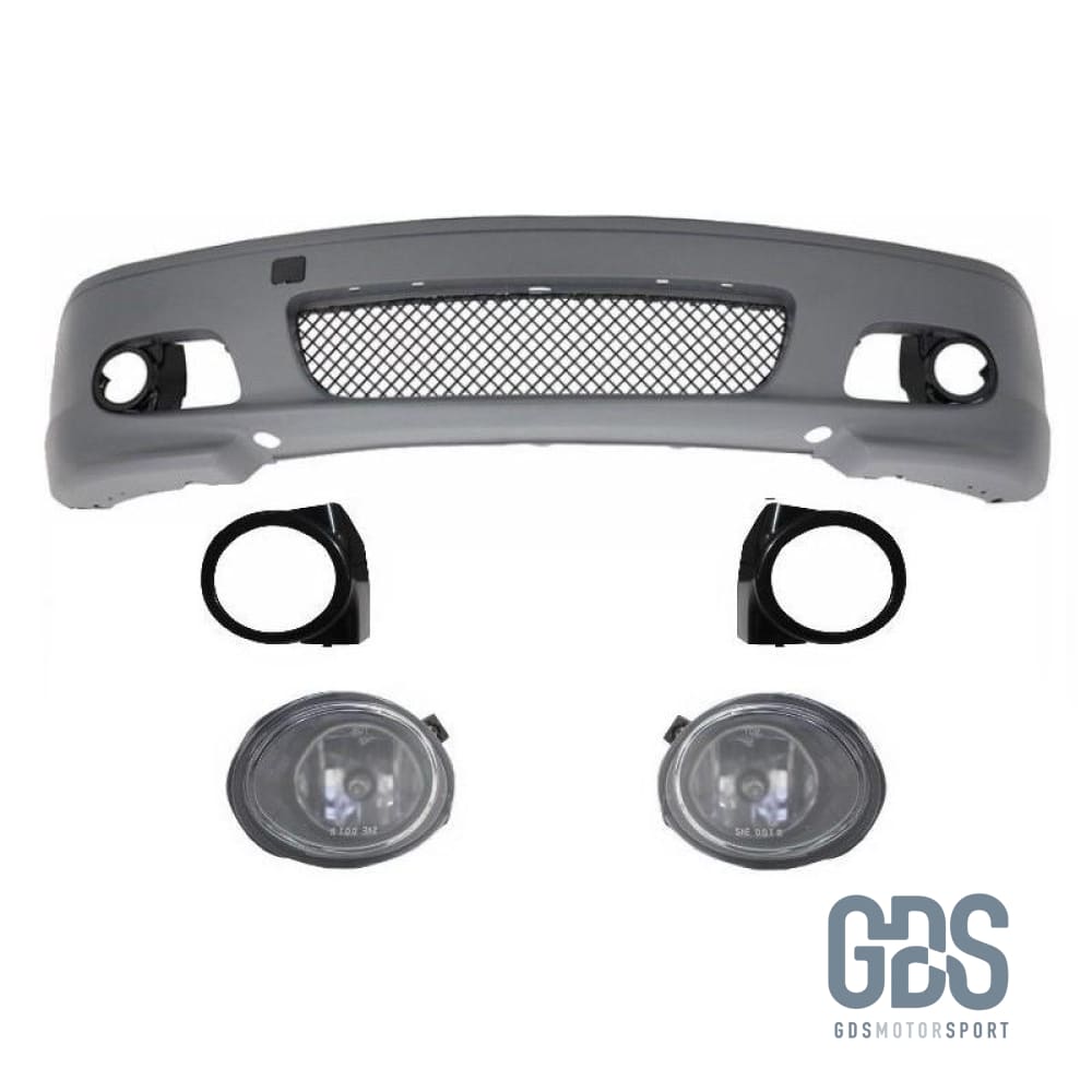 Pare choc avant pack M2 Pour BMW E46 serie 3 Coupe / Cabriolet - Choc avec antibrouillard cristal blanc - GDS Motorsport