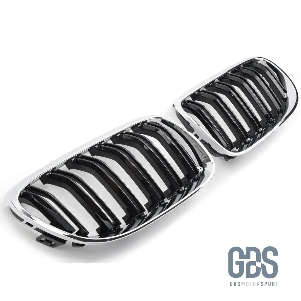 Grilles de calandre type M4 Chrome et noir brillant BMW serie 3 E92 E93 phase 1 06-09 - Calandres - GDS Motorsport