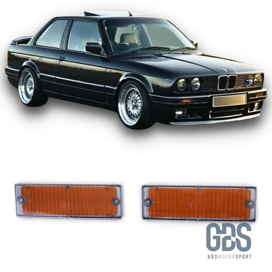 Vitres de clignotants avant fumé pour BMW E30 - Pare Choc - GDS Motorsport
