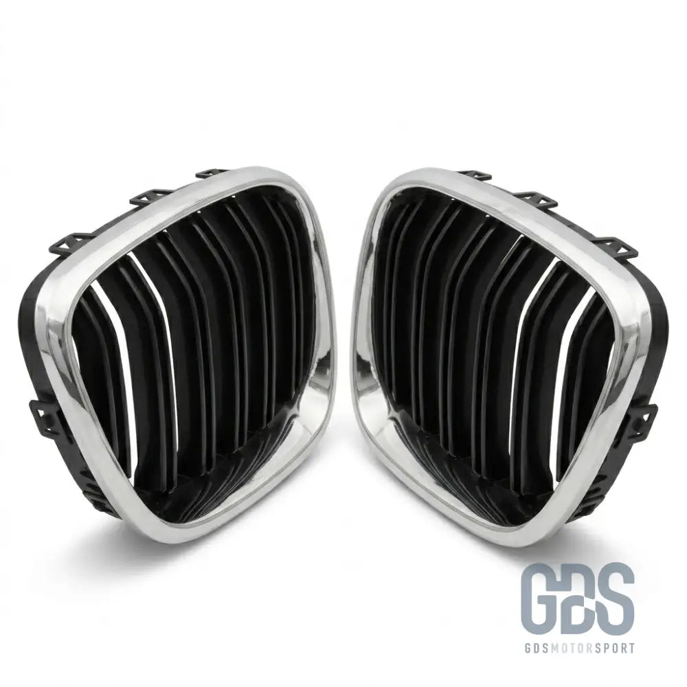 Grilles de calandre double lame contour chrome pour bmw série 2 f22 f23 - calandres