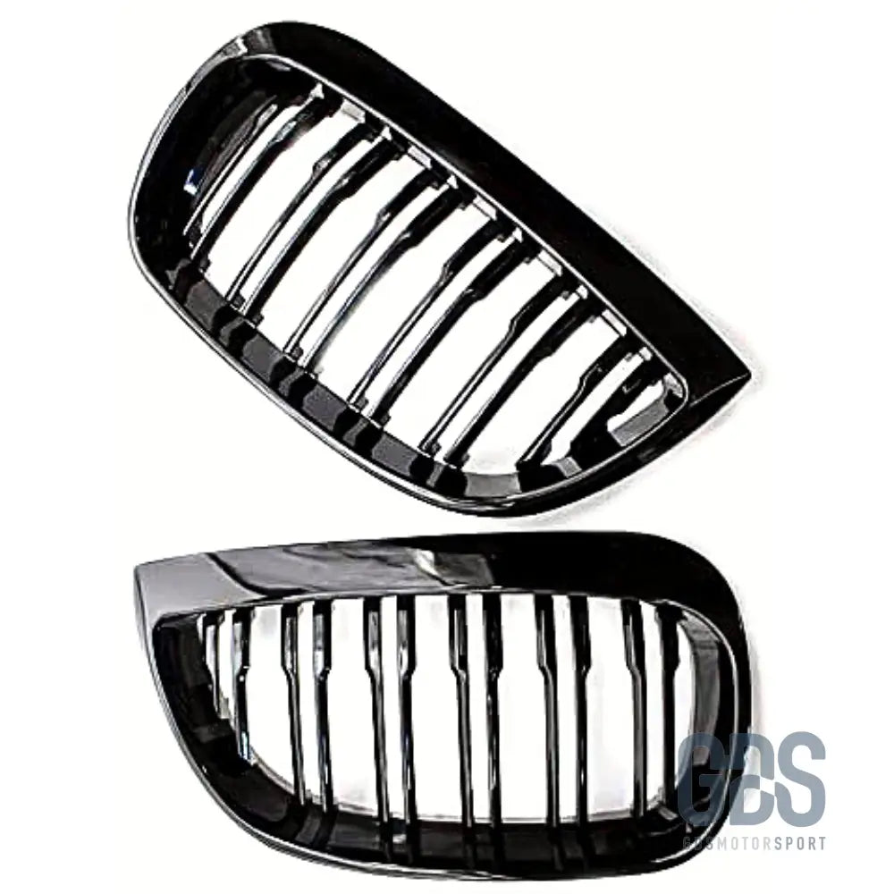 Grilles de calandre double lame noir brillant pour bmw série 1 e81 e82 e87 e88 — phase (2004-2007) - calandres