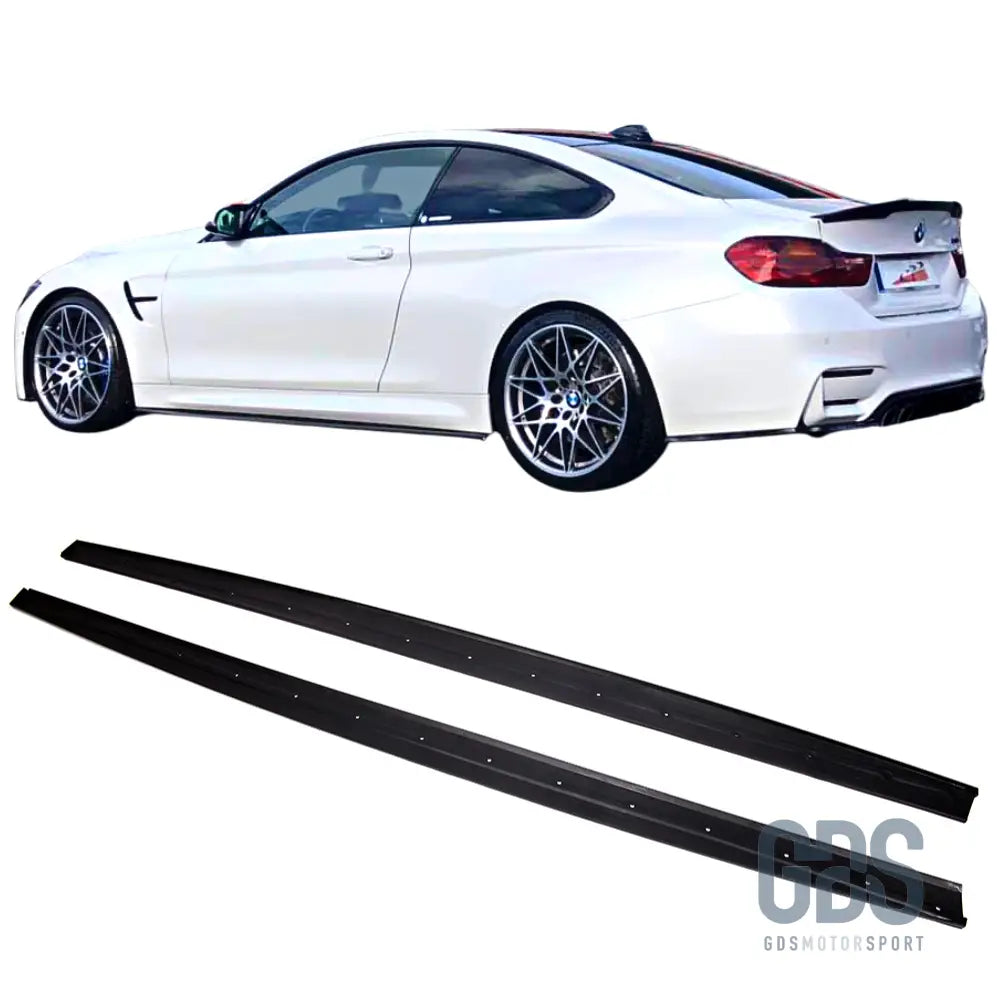 Lames de bas caisse m performance pour bmw f32/ f33/ f36 noir mate - bas
