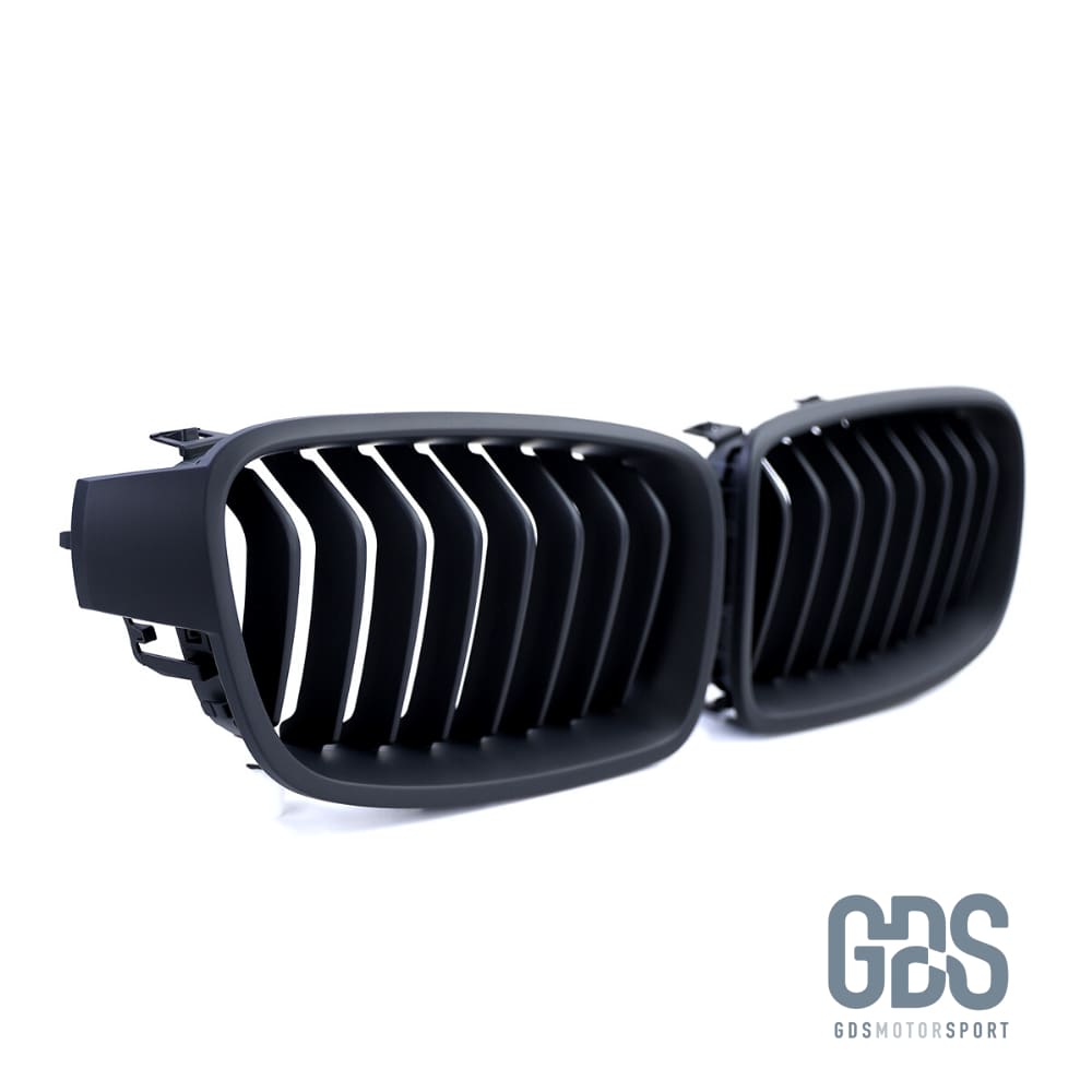 2 Grilles de calandre Noir Mate pour BMW F30 / F31 Simple lame - calandres - GDS Motorsport