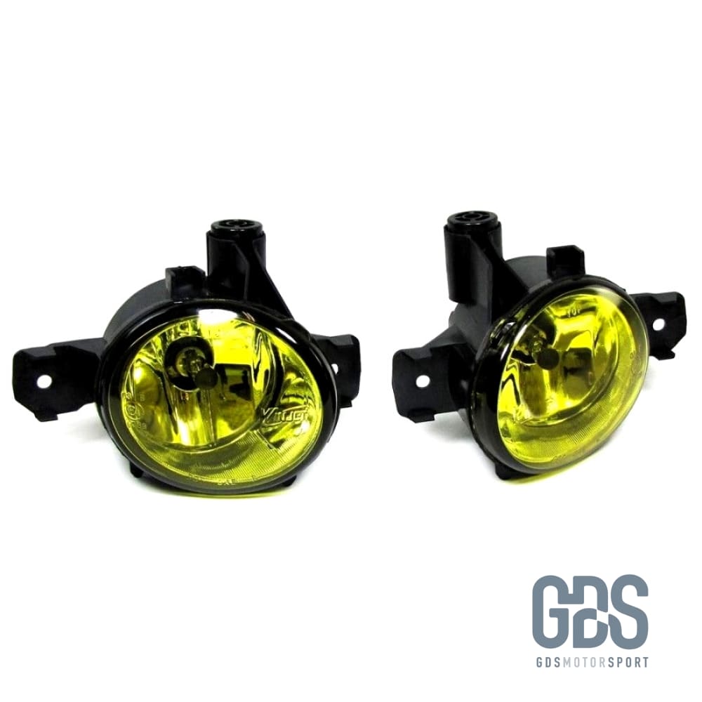 Pair Antibrouillards BMW Serie 1 E81 E82 E87 E88 Jaune Retro PHARES FEUX GDS Motorsport