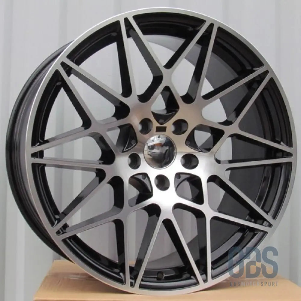 Pack 4 jantes type 666m noir face poli bmw r18’’ x 8,5’’ et35 9,5’’ et40 compétition - jantes et pneus