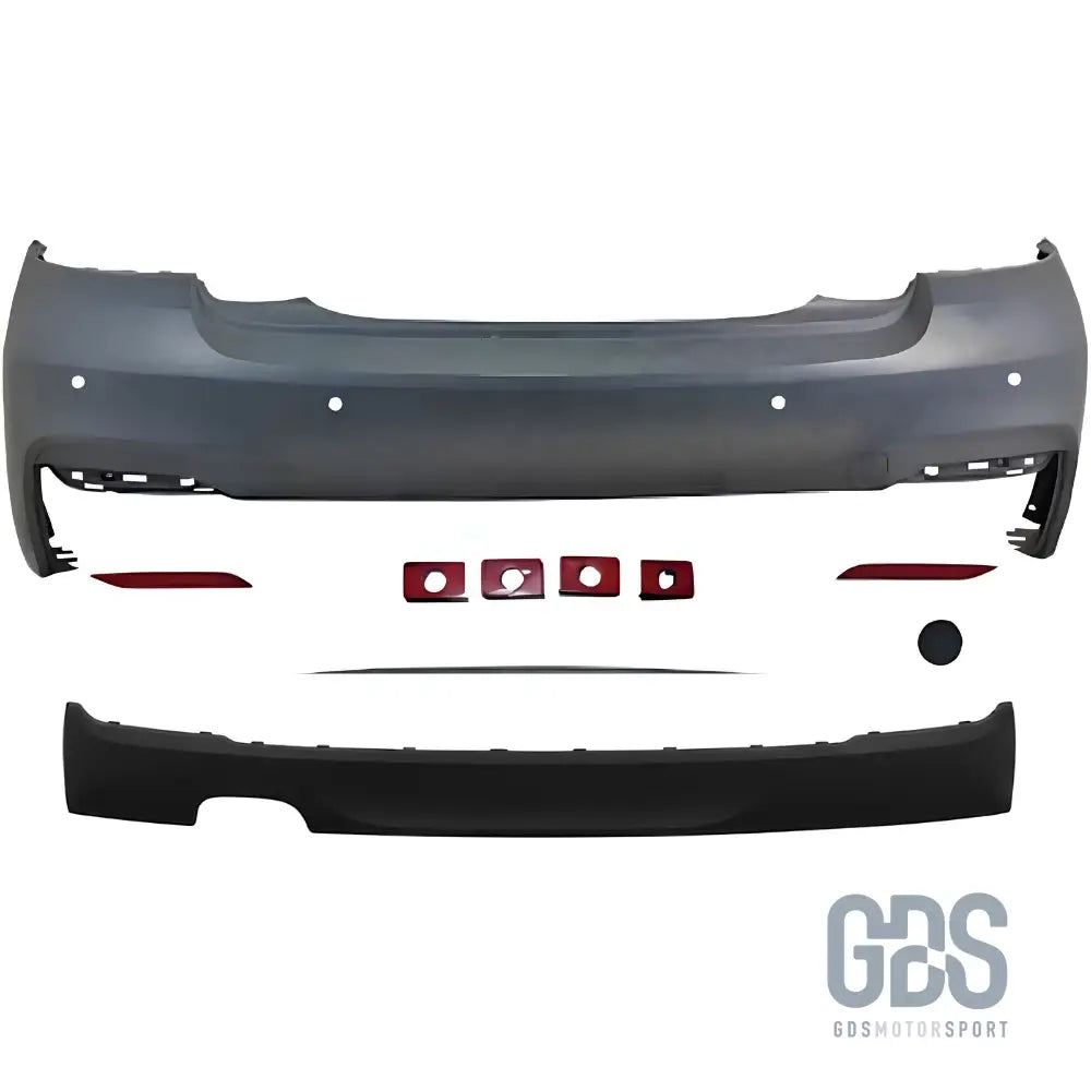 Pare-choc arrière pack m double sortie gauche pour bmw série 2 f22 f23 phase 1 et lci