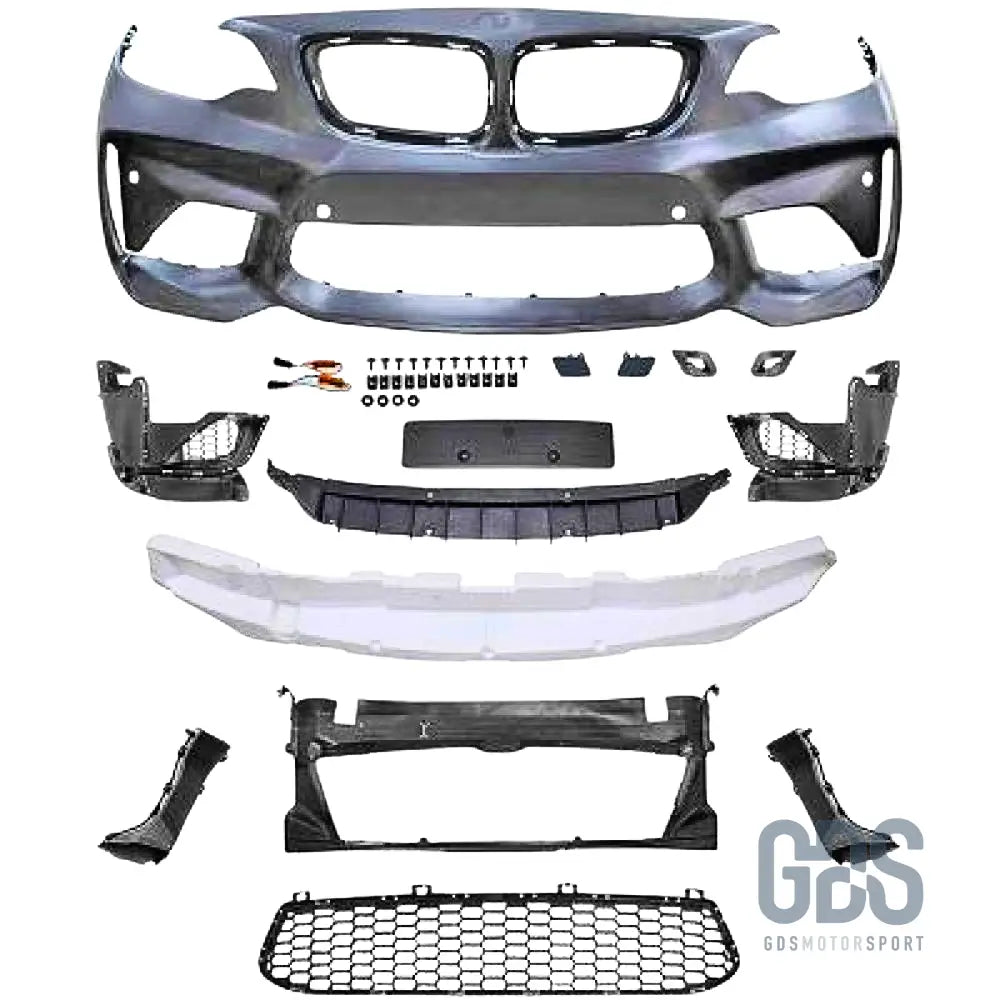 Pare-choc avant look m2 pour bmw série 2 f22 f23 phase 1 et lci