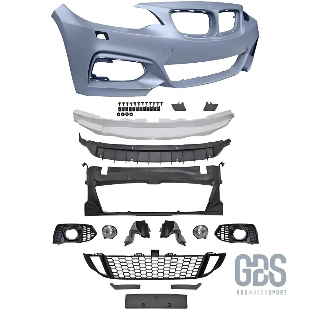 Pare-choc avant pack m pour bmw série 2 f22 f23 phase 1 et lci