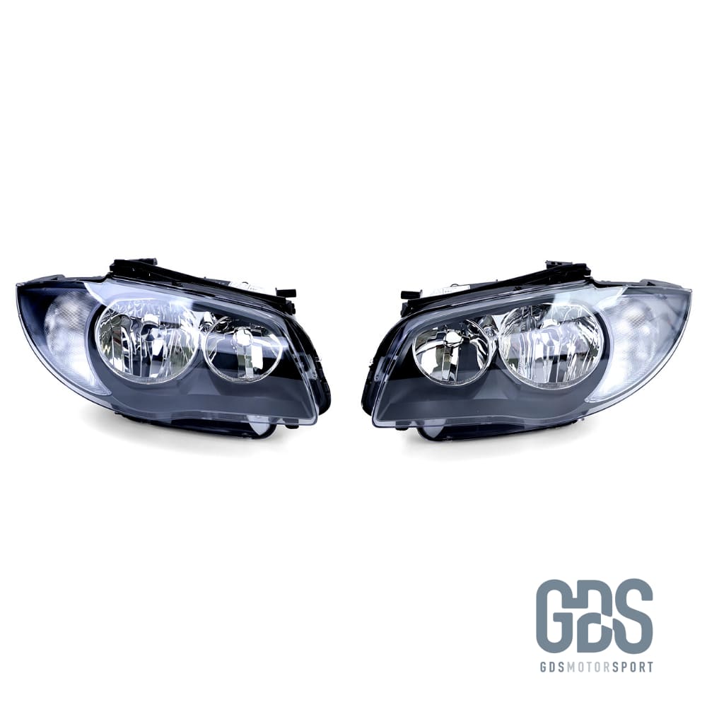 Phares avant Fond noir Type original H7/H7 pour BMW serie 1 - PHARES FEUX - GDS Motorsport