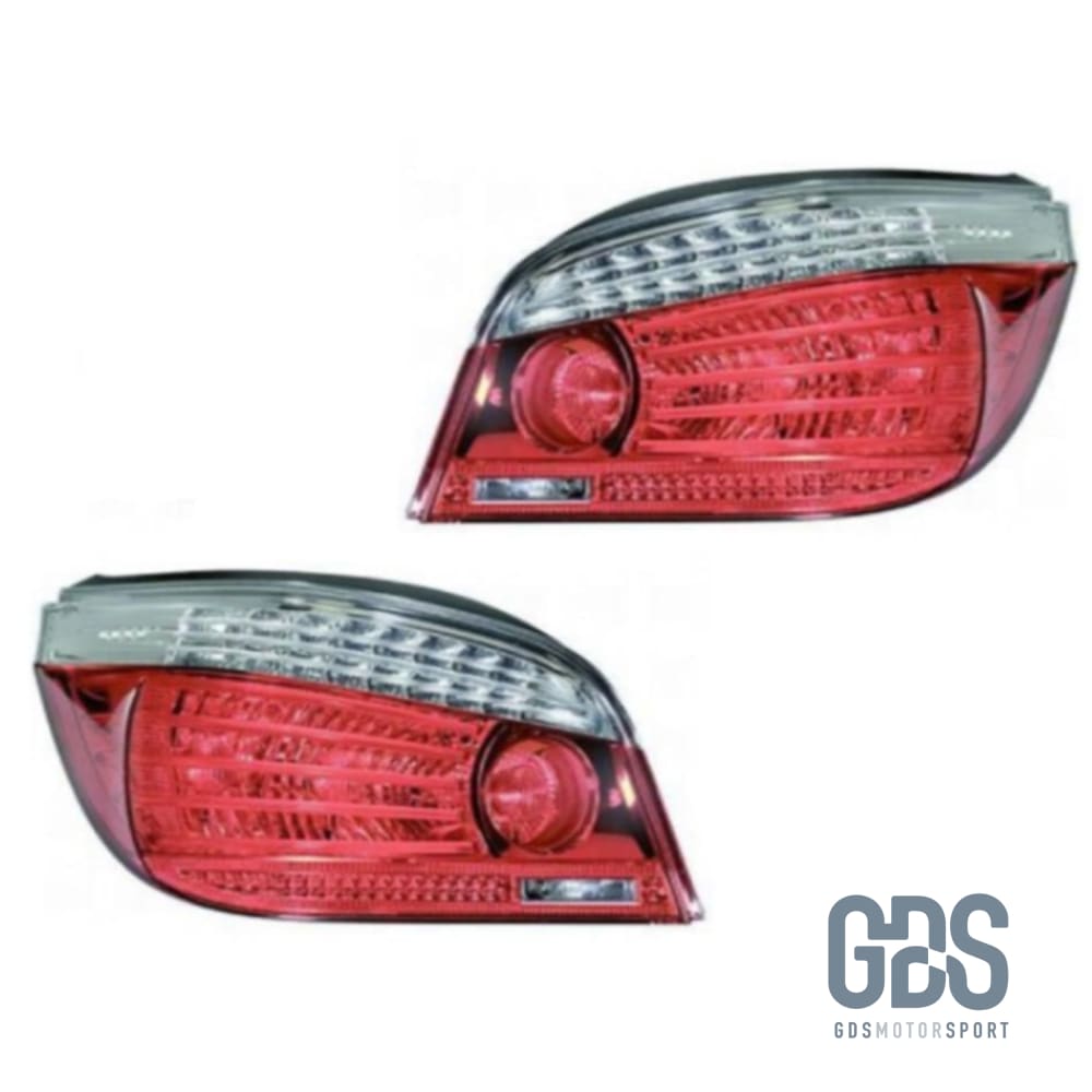 Feux arrières à LED LOOK LCI phase 2 pour BMW E60 Berline Phase 1 2003-2007 - Blanc Cristal - PHARES FEUX - GDS Motorsport