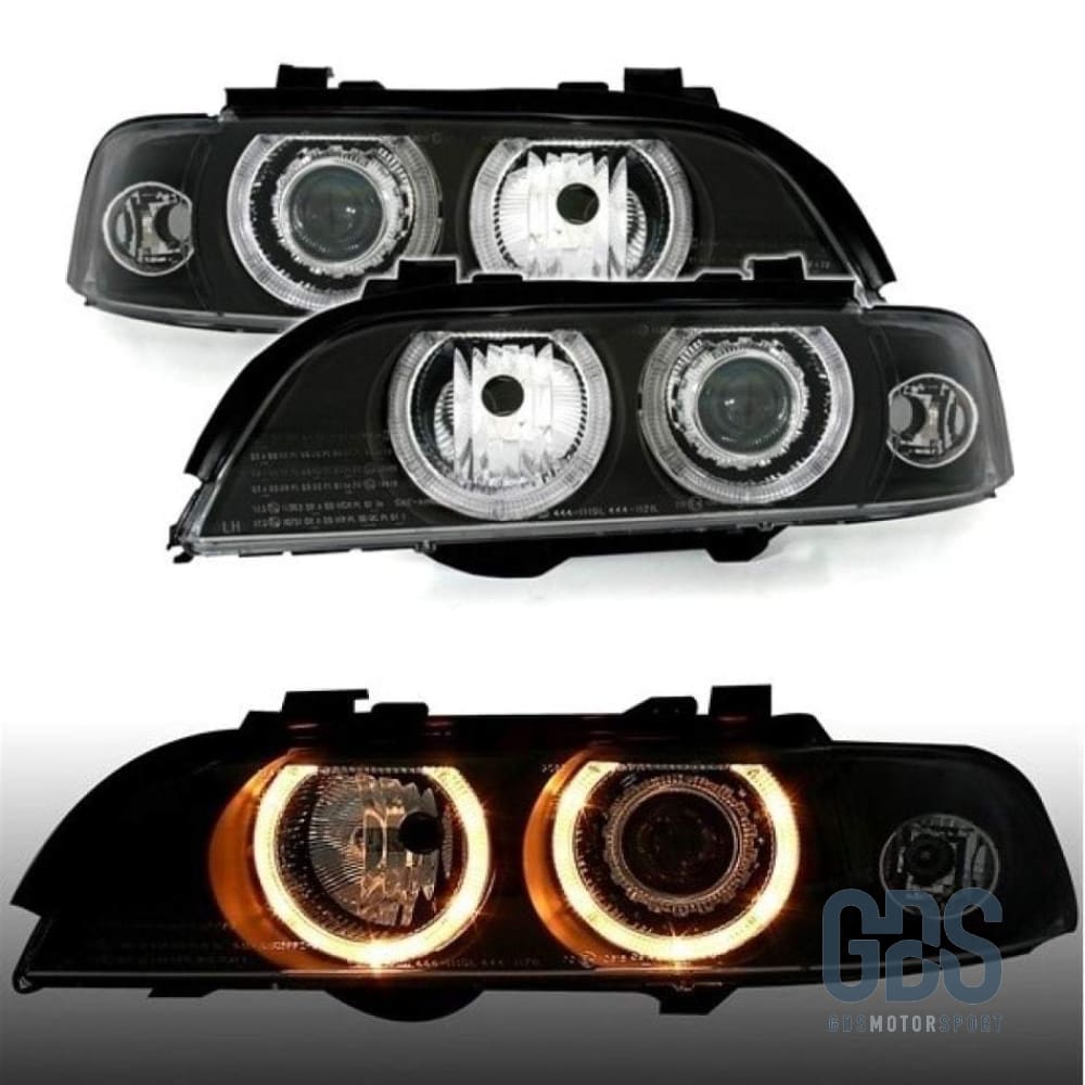 Phares Angel Eyes pour BMW Série 5 E39 Phase 1 avec xenon D2S OEM - PHARES FEUX - GDS Motorsport
