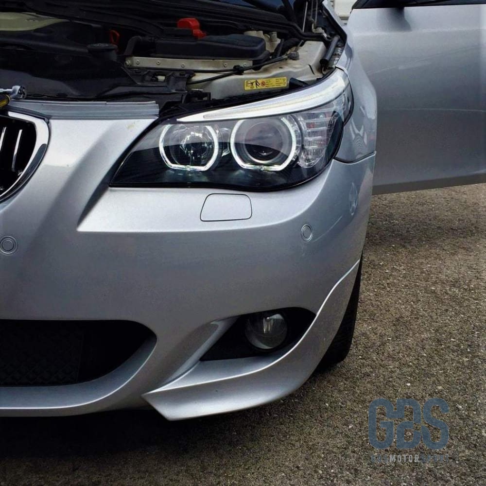 Phares Angel Eyes LED BLANC BMW Série 5 E60 / E61 Halogene H7 / PHARES FEUX - GDS Motorsport
