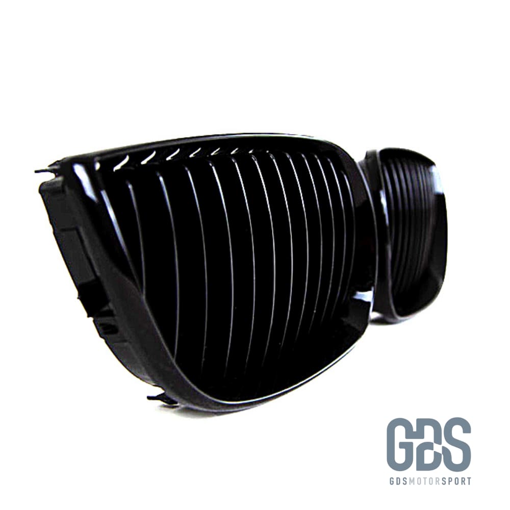 2 Grilles de calandre NOIR Brillant Performance BMW serie 1 PHASE 2004 a 2007 Calandres GDS Motorsport