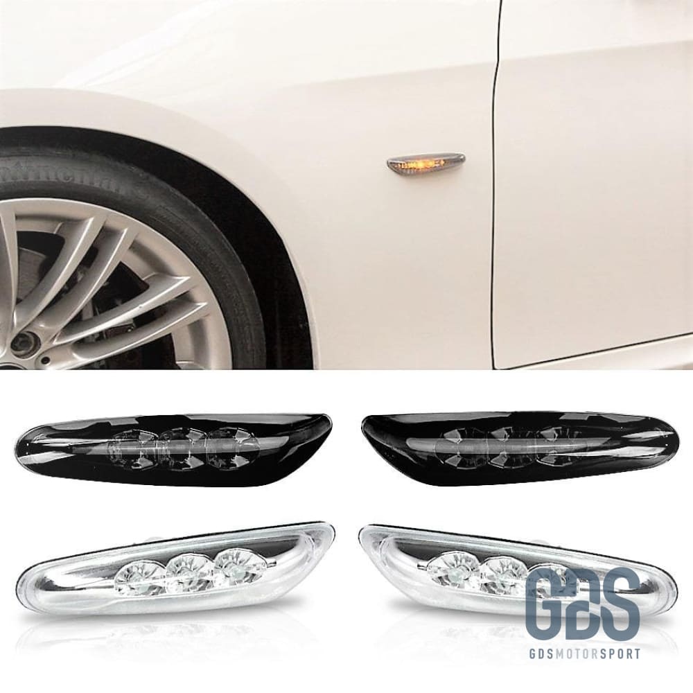 2 répétiteurs de clignotants a LED pour BMW E46 E60 E61 X3 E83 PHARES FEUX GDS Motorsport