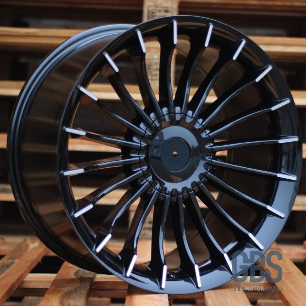 Pack 4 jantes Style Alpina noir brillant BMW R21’’ 8,5’’ ET25 X 10’’ ET41 - Jantes et pneus - GDS Motorsport