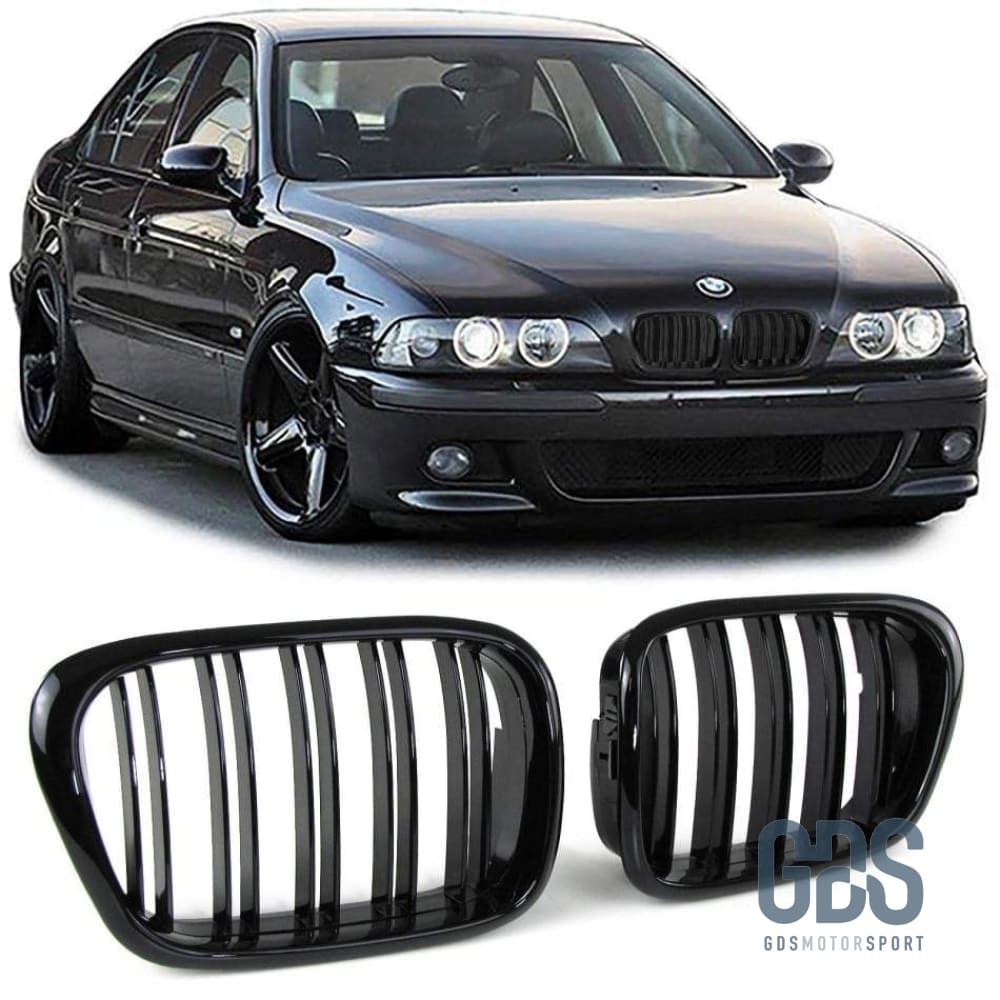 Grilles de calandre Double Barrette NOIR BRILLANT BMW serie 5 E39 look M5 - Calandres - GDS Motorsport