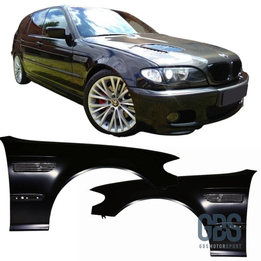 Pack 2 Ailes avant Look M3 pour BMW E46 Phase Berline / Touring Éléments de carrosserie GDS Motorsport