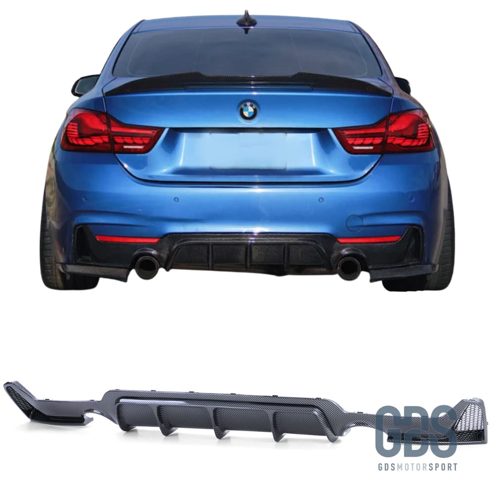 Diffuseur M performance Look Carbone pour BMW F32/ F33/ F36 Sortie gauche/droite 435 I/D 440i - Éléments de carrosserie - GDS Motorsport