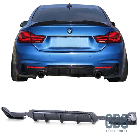 Diffuseur M performance Look Carbone pour BMW F32/ F33/ F36 Sortie gauche/droite 435 I/D 440i - Éléments de carrosserie - GDS Motorsport