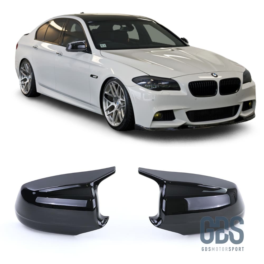 Coques de rétroviseur Noir Brillant look M Performance pour BMW F10 / F11 Phase 1 - Pieces carbone - GDS Motorsport