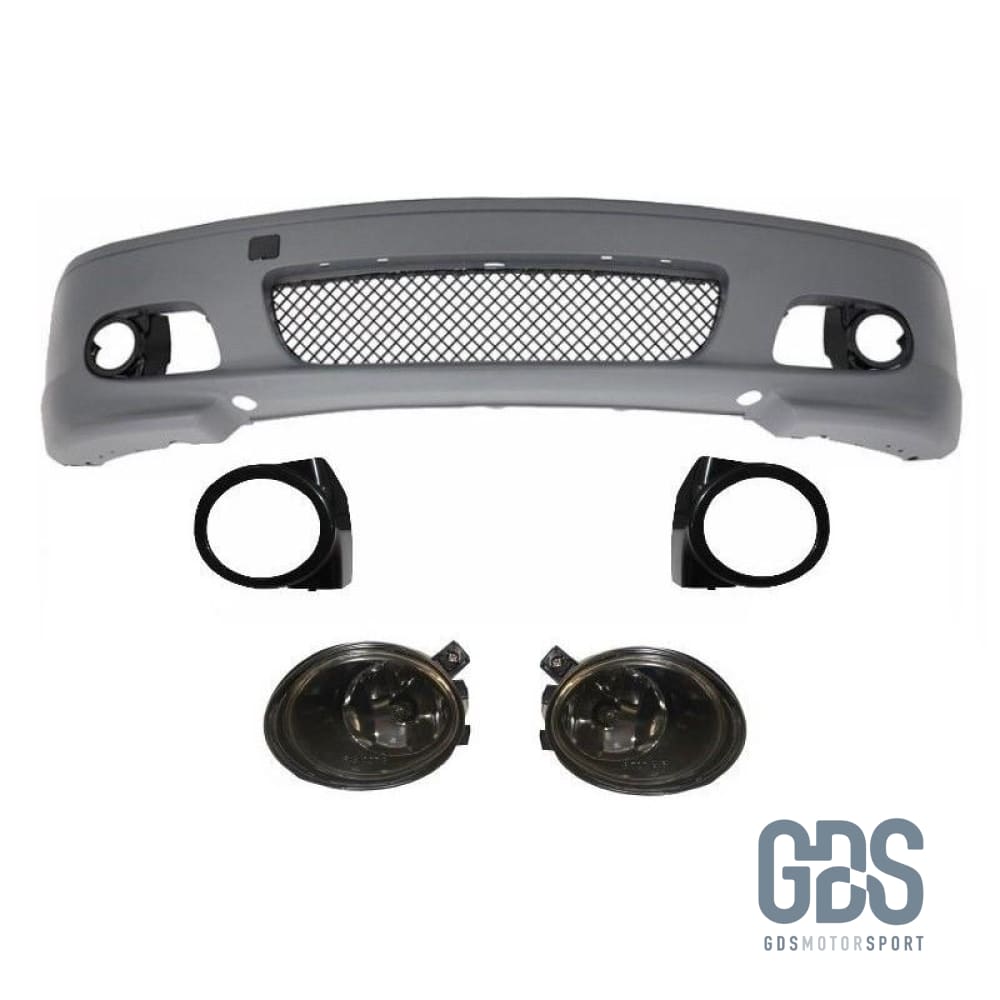Pare choc avant pack M2 Pour BMW E46 serie 3 Coupe / Cabriolet - Choc avec antibrouillard Fumé noir - GDS Motorsport