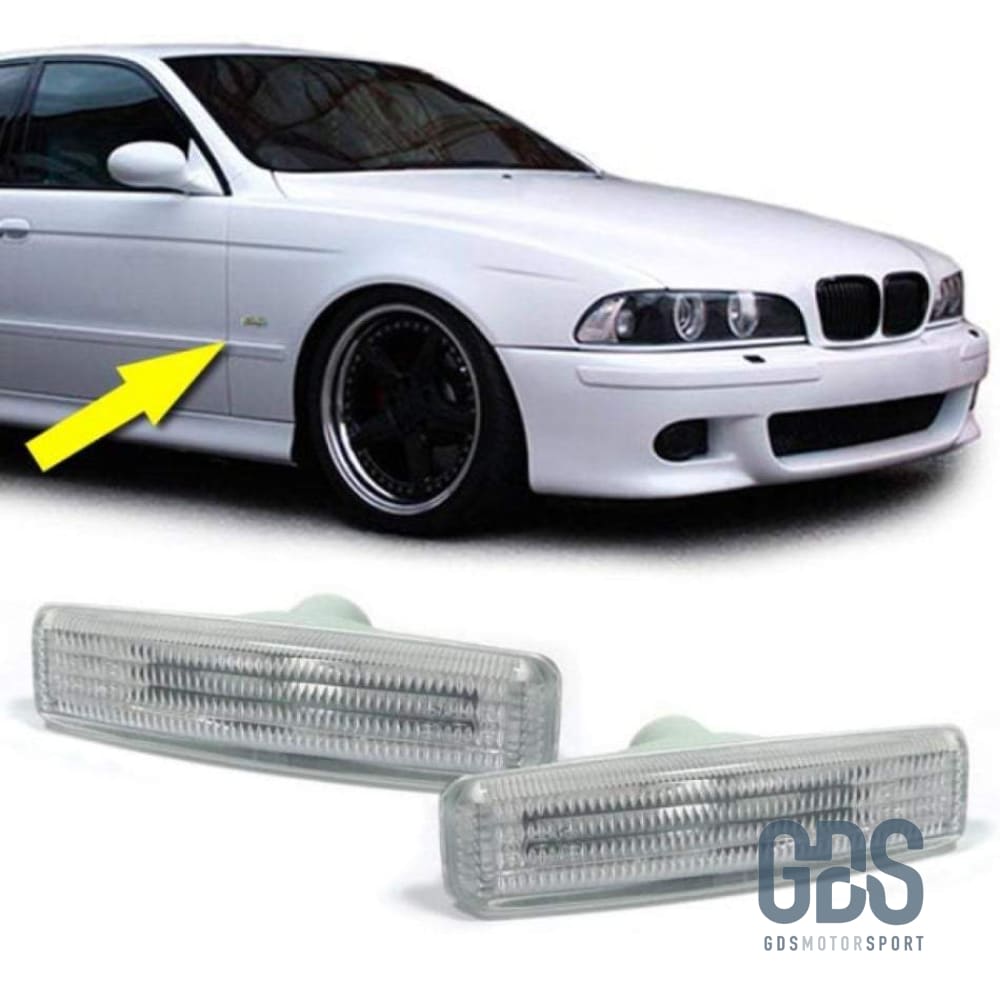 Pair de répétiteurs clignotants Blanc pour BMW série 5 E39 - PHARES FEUX - GDS Motorsport