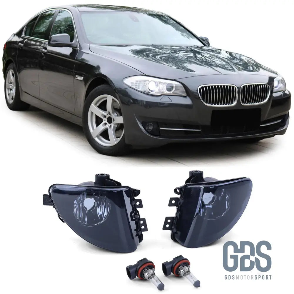 2 antibrouillards type origine vitre Fumé Noir pour BMW Série 5 F10 F11 phase 1 - PHARES FEUX - GDS Motorsport