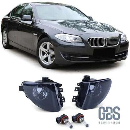 2 antibrouillards type origine vitre Fumé Noir pour BMW Série 5 F10 F11 phase 1 - PHARES FEUX - GDS Motorsport