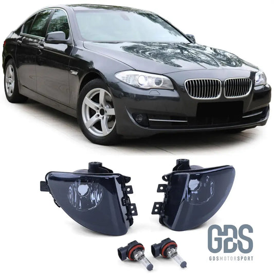 2 antibrouillards type origine vitre Fumé Noir pour BMW Série 5 F10 F11 phase 1 - PHARES FEUX - GDS Motorsport