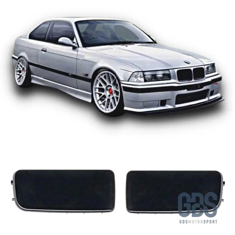 2 Caches antibrouillard pour pare choc avant BMW E36 - PHARES FEUX - GDS Motorsport