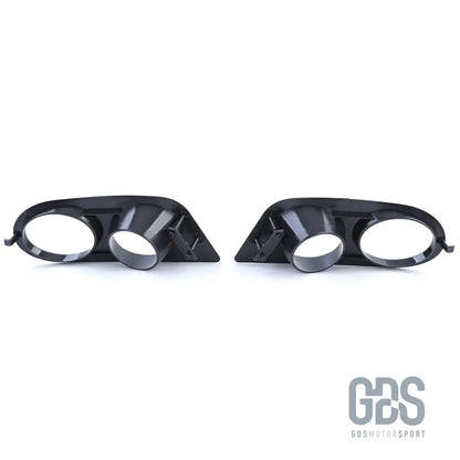 2 caches / entourage antibrouillard noir mat pour pare-choc avant bmw série 3 e46 look m3