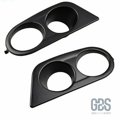 2 caches / entourage antibrouillard noir mat pour pare-choc avant bmw série 3 e46 look pack m2