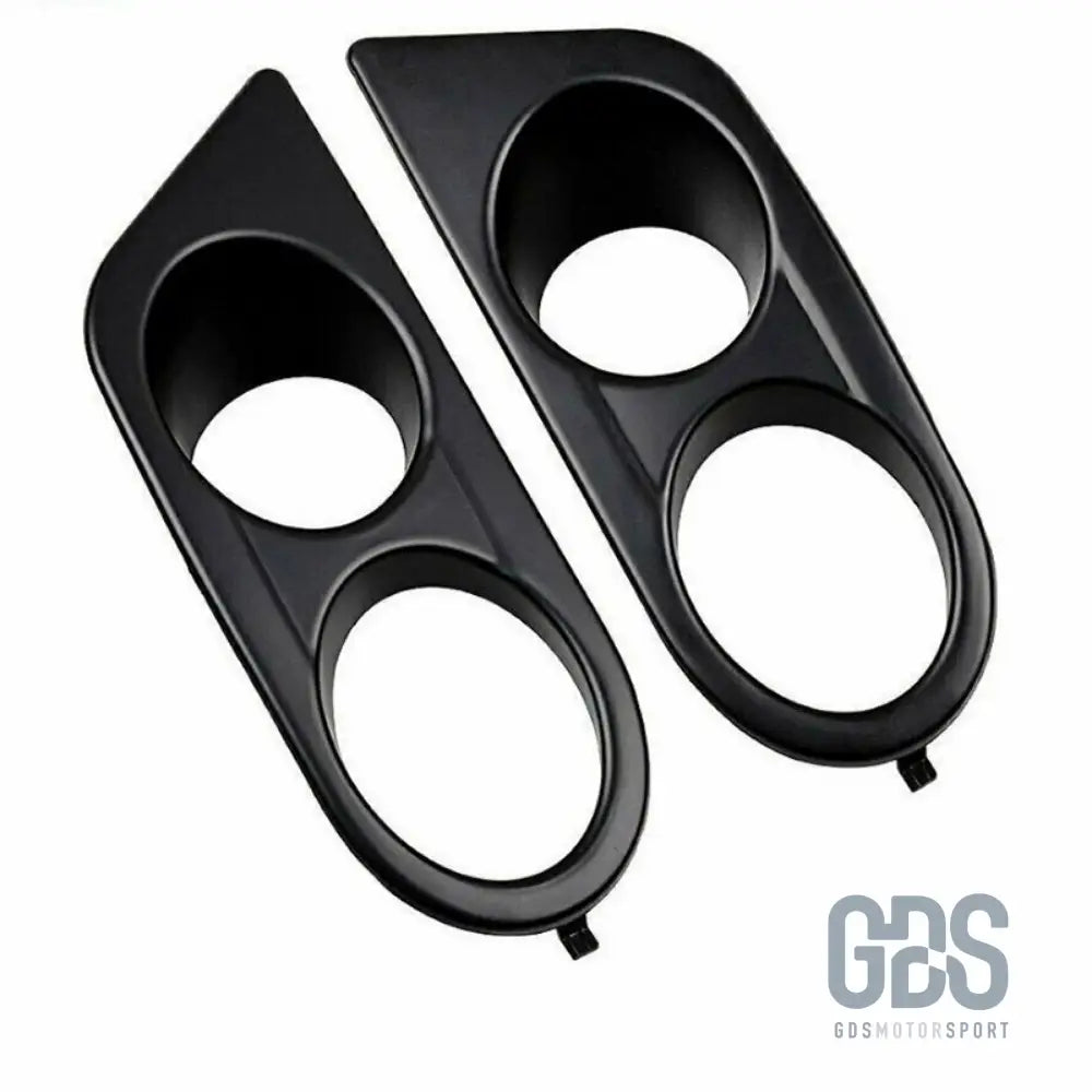 2 caches / entourage antibrouillard noir mat pour pare-choc avant bmw série 3 e46 look pack m2