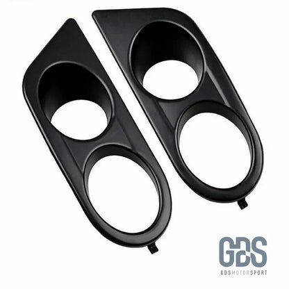 2 Caches / Entourage antibrouillard pour pare choc avant BMW E46 Look M3 - PHARES FEUX - GDS Motorsport