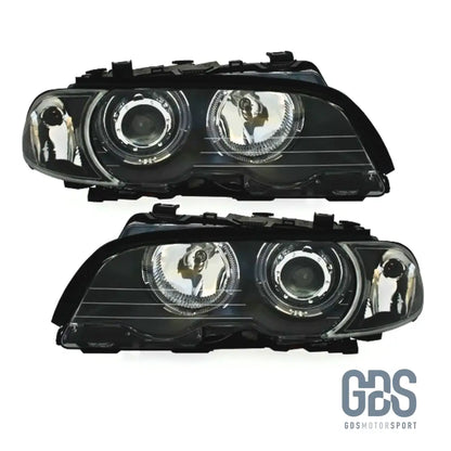 Phares avant Angel Eyes CCFL Blanc pour BMW Série 3 E46 Coupé / Cabriolet Ph1 H7/H7 - Éclairage de véhicule - GDS Motorsport